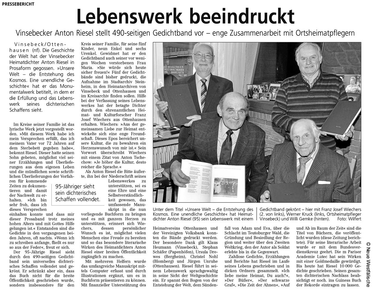 Heimatverein Vinsebeck – Anton Riesel